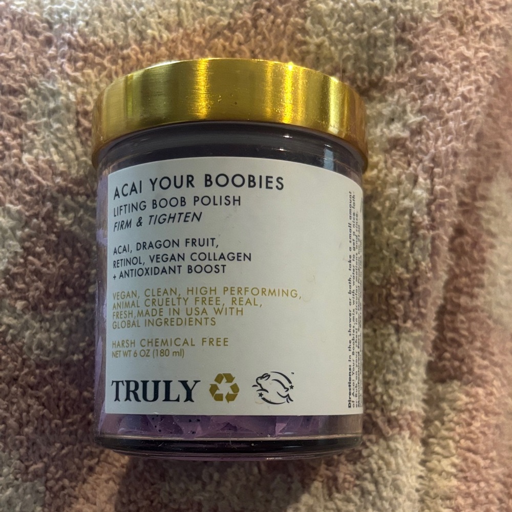 TRULY Acai Your Boobies Lifting Boob Polish - Purple and Gold